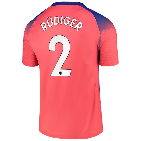 Camiseta Chelsea NO.2 Rudiger Tercera Equipación 2020-2021 Naranja